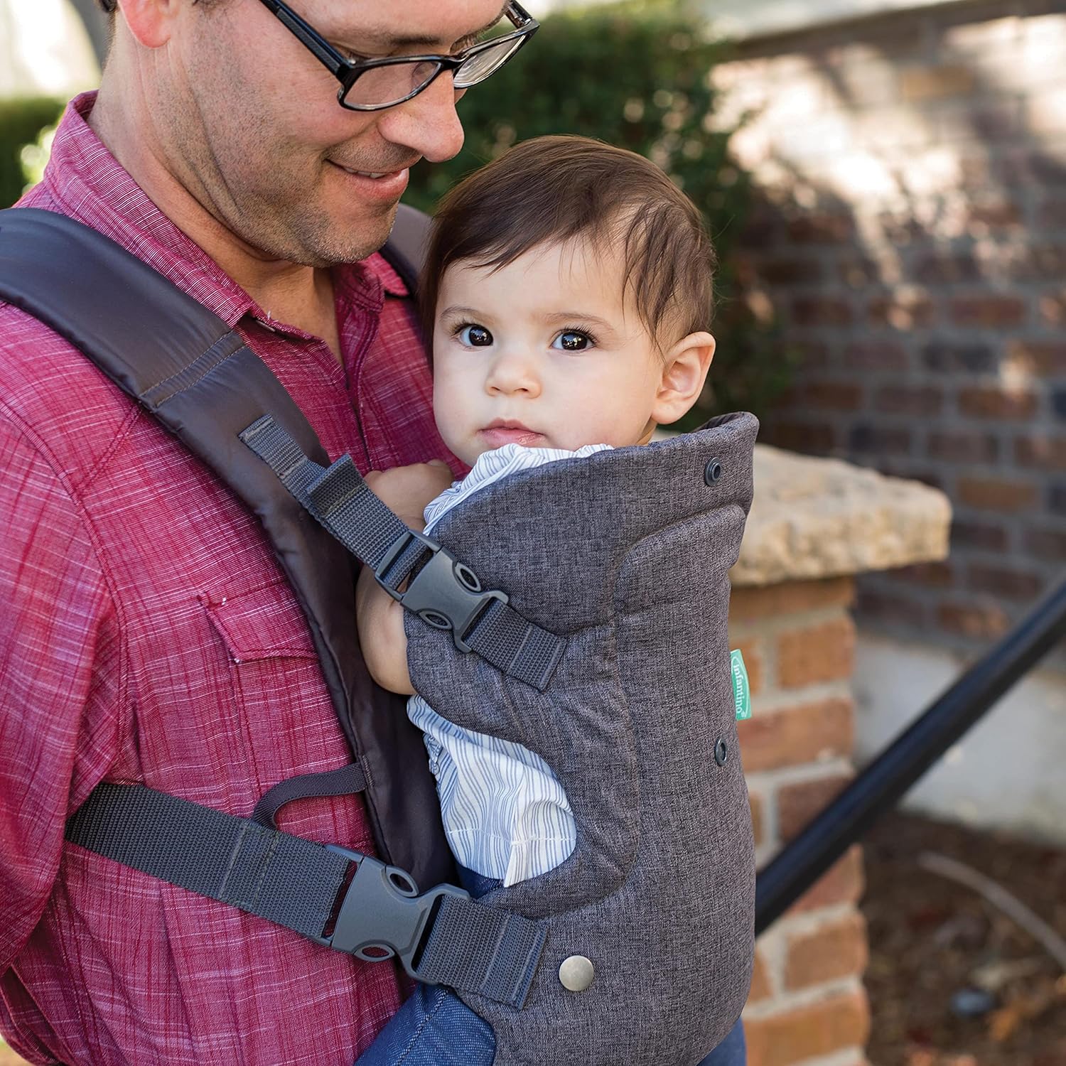 Infantino Flip Advanced 4-in-1 Baby Carrier - Ergonomic, Convertible, Face-in and Face-Out Front and Back Baby Carrier for Newborn to Toddler 3,6-14,5kg, Grey