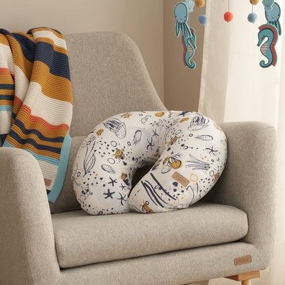 Tutti Bambini Breastfeeding Pillow | Bean-Filled Bamboo Cotton Maternity Pillow, Supportive & Ergonomic Design, Hands-Free Feeding, 55x42cm | Our Planet