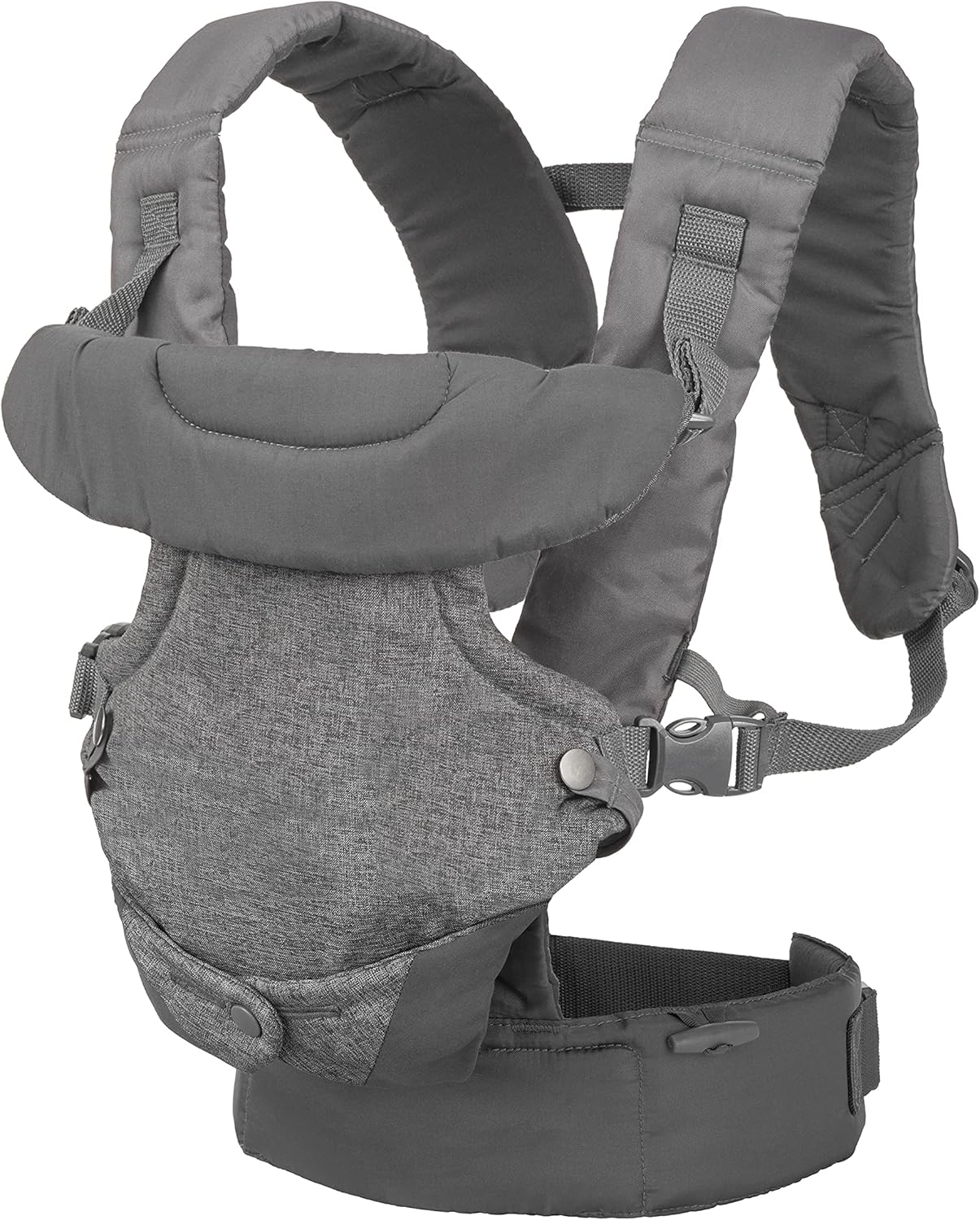 Infantino Flip Advanced 4-in-1 Baby Carrier - Ergonomic, Convertible, Face-in and Face-Out Front and Back Baby Carrier for Newborn to Toddler 3,6-14,5kg, Grey
