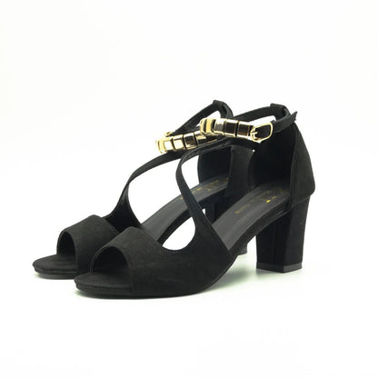 Camille - Elegant Open Toe Ankle Strap Block Heel Sandals for Comfort