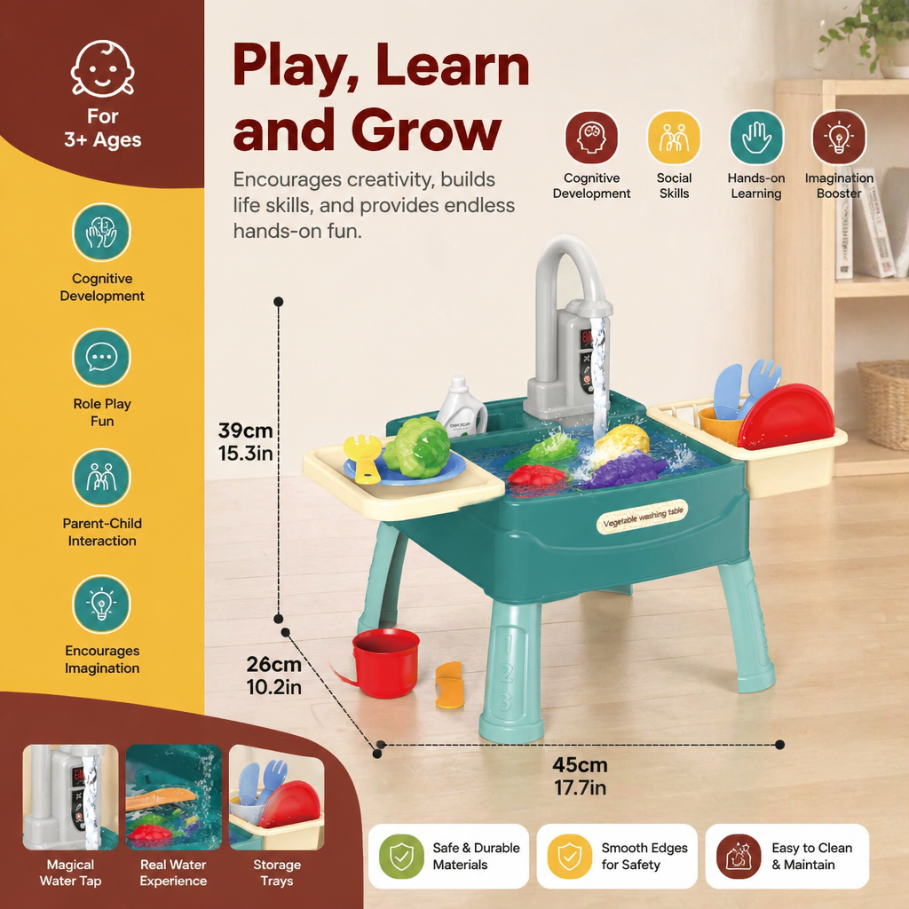 Water Wonder – Play Kitchen with Magical Water Tap