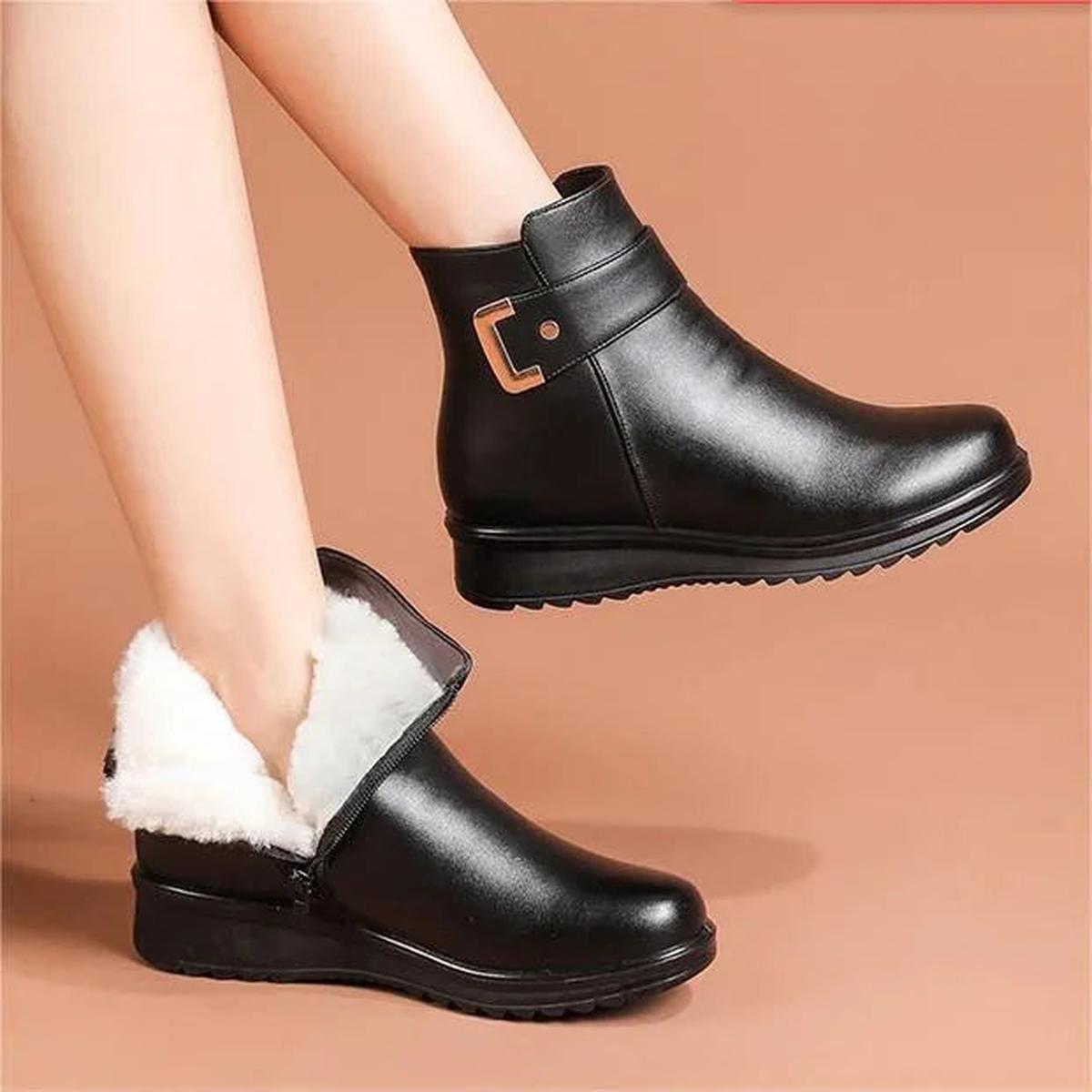 Orthopedic Leather Wool Boots For Comfort And Style