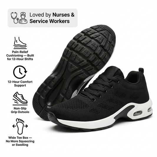 Orthora Pro — 12-Hour Shift Shoes for All-Day Foot, Knee & Back Pain Relief
