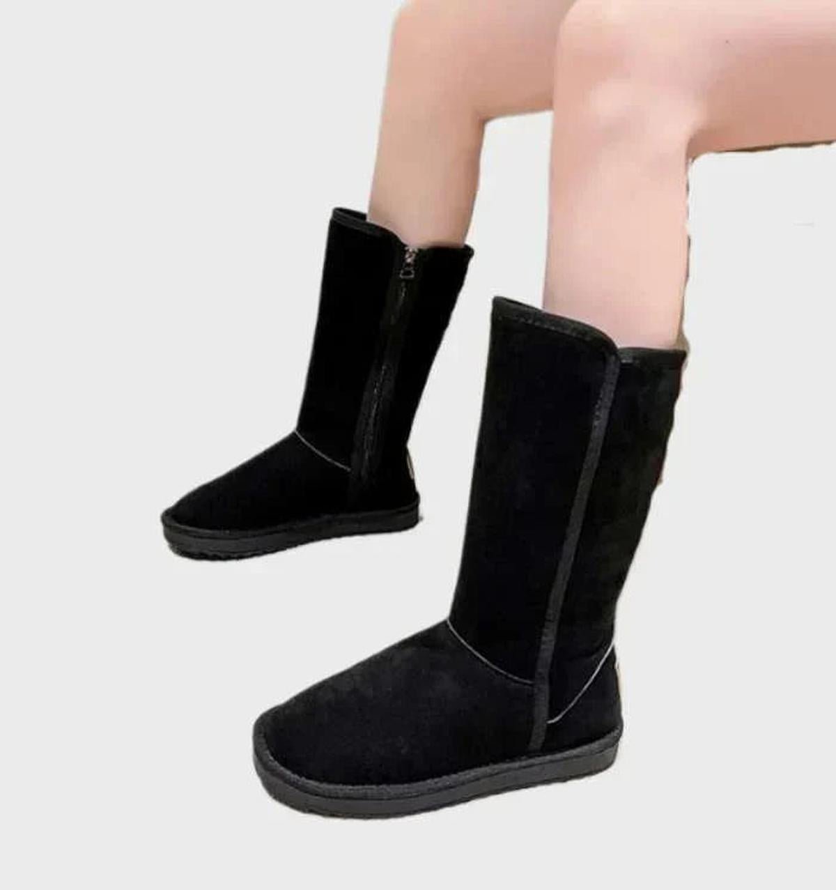 Winter Sheepskin Lined Waterproof Suede Women's Boots
