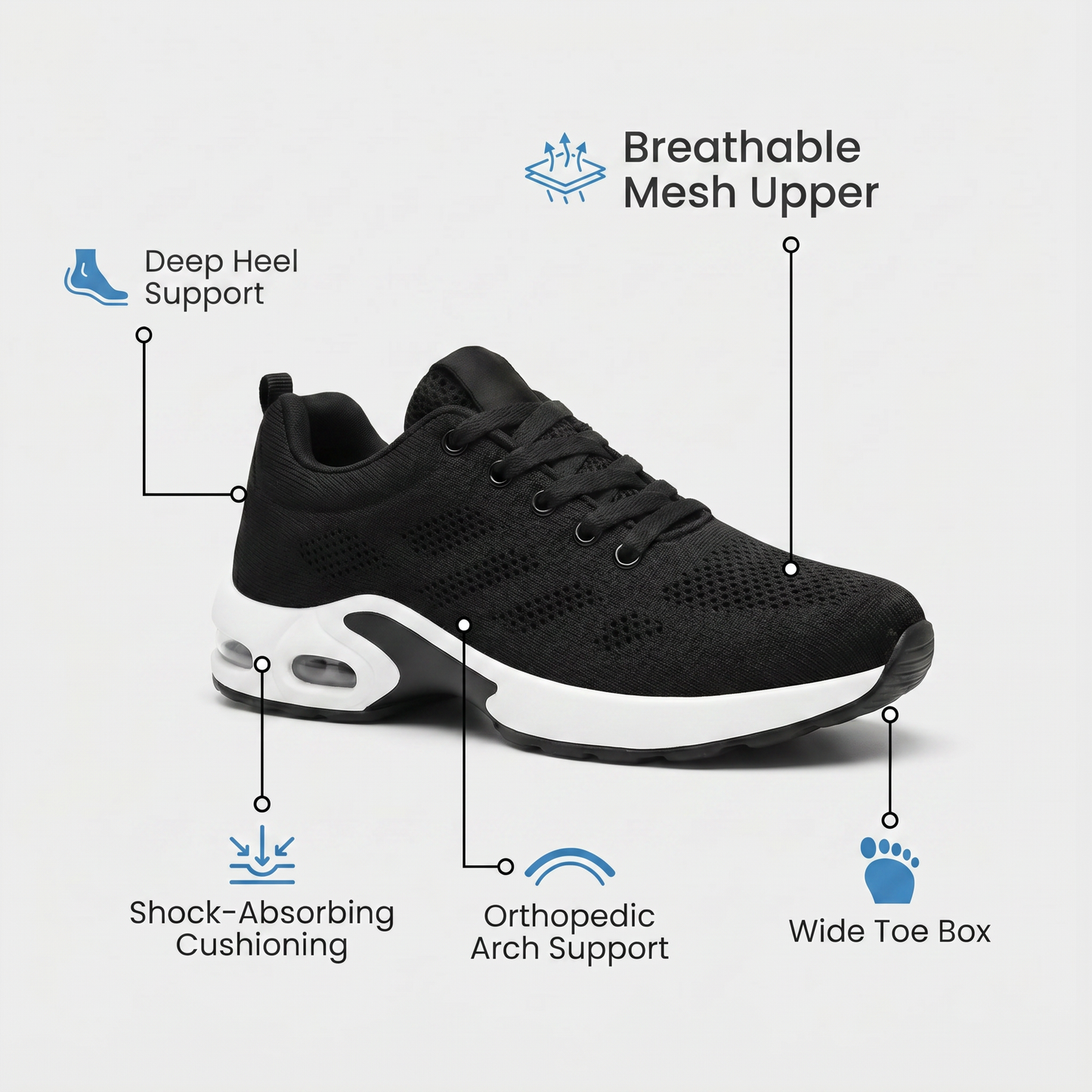Orthora Pro — 12-Hour Shift Shoes for All-Day Foot, Knee & Back Pain Relief