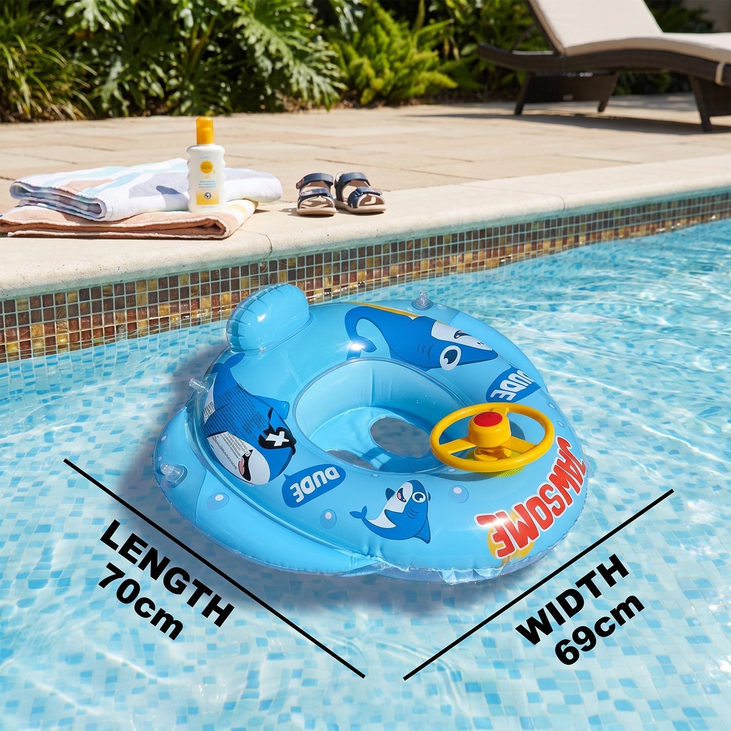 SharkDrift | Baby Shark Pool Float Toddler